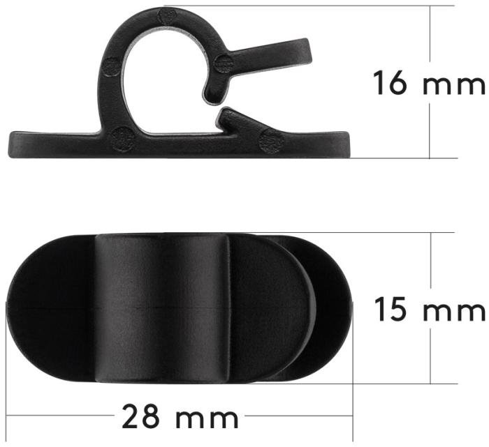 Kabelhållare med clips set med 6 delar @ electrokit (6 av 8)