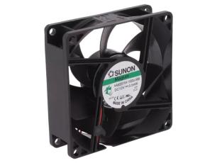 Fläkt 80x80x25mm 12VDC 20.4dBA 40.4m³/h @ electrokit