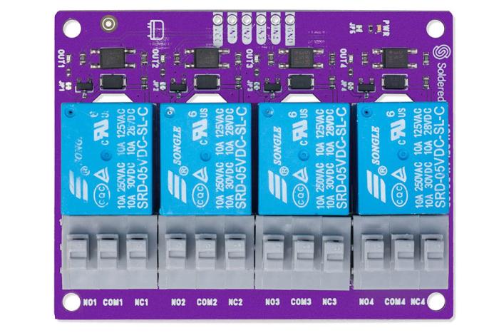 Reläkort x4 5V opto-isolerat 250VAC/10A @ electrokit (3 av 5)