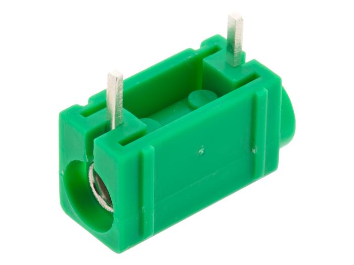 Banan jack 4mm PCB grön @ electrokit (2 av 2)