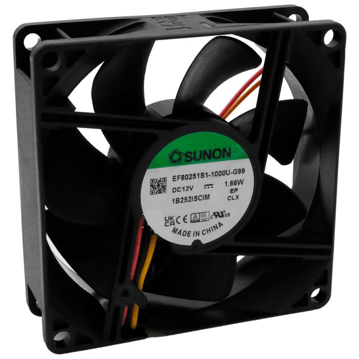 Fläkt 80x80x25mm 12VDC 33dBA 69.3m³/h @ electrokit (1 av 1)