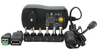 Adjustable power supply 3-12V 18W 1.5A @ electrokit