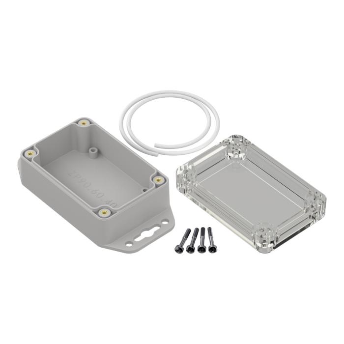 Enclosure 90x60x40mm clear lid ABS IP65 @ electrokit (2 of 4)