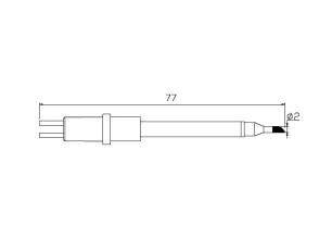 L&ouml;dspets 2mm rund fasad f&ouml;r ZD-450 @ electrokit
