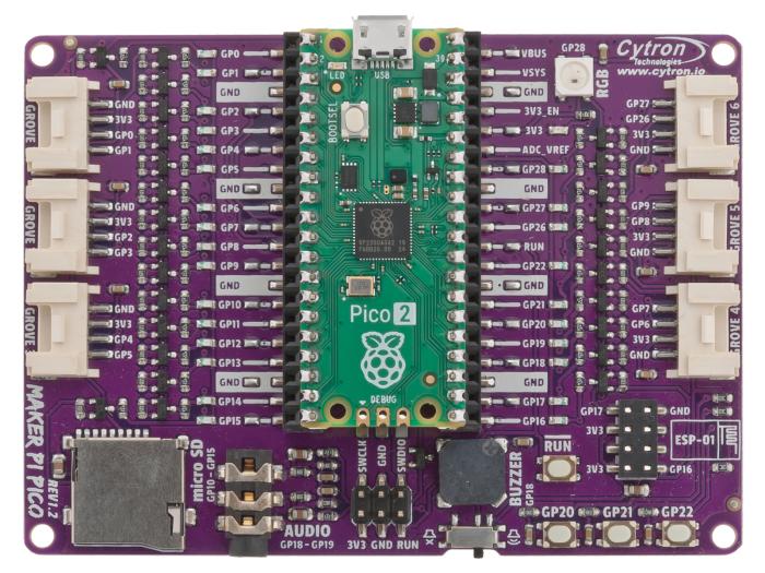 Maker Pi Pico - Experimentkort för Pico 1/2 @ electrokit (3 av 8)