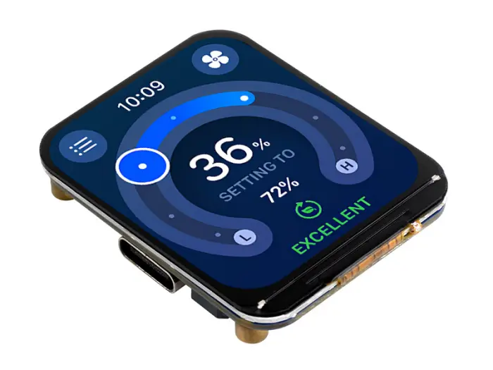 ESP32-S3 utvecklingskort med MicroLCD 240x280px @ electrokit (6 av 8)