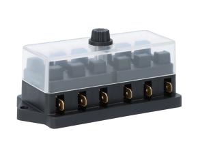 Blade fuse box 6x MIDI @ electrokit