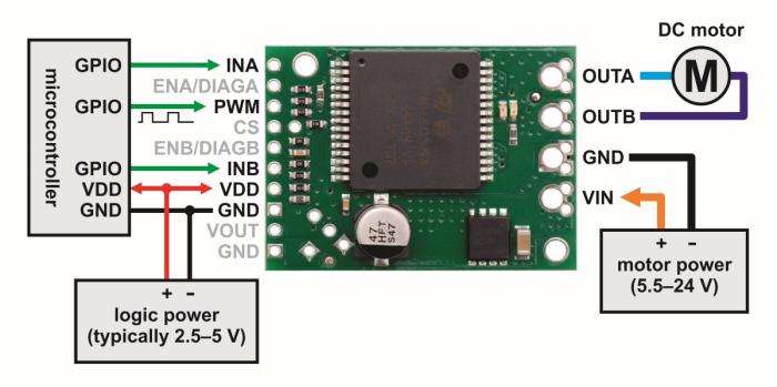 Motordrivare 1-kanal 5.5-24V 12A VNH5019 @ electrokit (4 av 4)