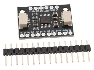 IO-expander med nivåomvandlare 8-kan I2C QWIIC @ electrokit
