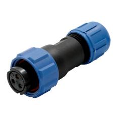 Vattent&auml;t kontakt 3-pol hona kabel IP68 @ electrokit