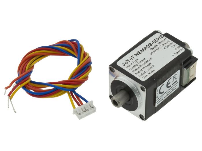 Stegmotor NEMA8 1.8° 0.016Nm ihålig axel @ electrokit (1 av 4)
