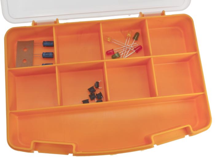 Förvaringslåda 194 x 140 x 33mm 9 fack @ electrokit (2 av 2)