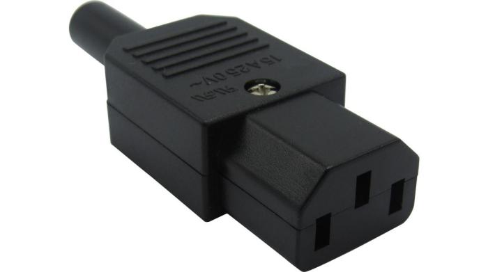 Mains connector IEC C13 10A 250VAC @ electrokit (1 of 3)