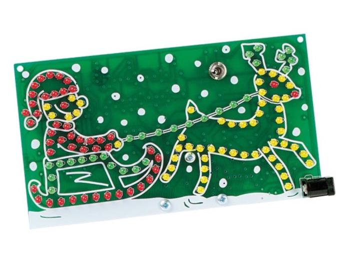 Stor blinkande jultomte med ren 126 LED - byggsats @ electrokit (2 av 4)