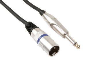 Kabel XLR hane till 6.3mm TS hane 3m @ electrokit