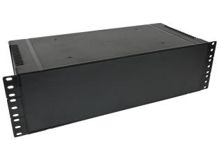 Racklåda 19" 3Ux200mm svart ABS @ electrokit
