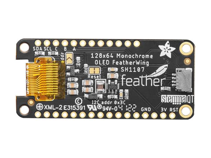 FeatherWing OLED - 128x64px @ electrokit (2 av 8)