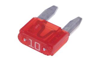 Blade fuse 10A 32VDC - MINI ATM red @ electrokit