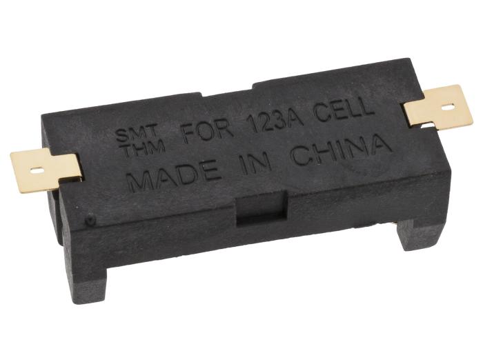 Batterihållare 1x 2/3AA CR123A PCB SMD @ electrokit (2 av 2)