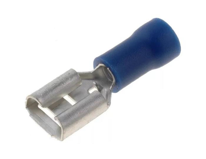 Blade receptacle 6.3x0.8mm blue @ electrokit (1 of 1)