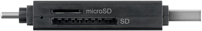 Snabb minneskort läsare 2in1 USB 3.0 USB-C @ electrokit (4 av 5)