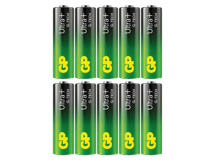 AA / LR6 alkaliska batterier GP Ultra Plus 10-pack @ electrokit (1 av 2)