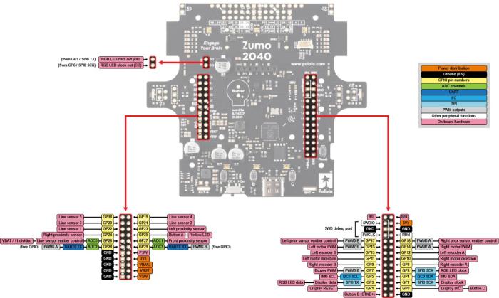 Zumo 2040 Robot (monterad) @ electrokit (9 av 10)