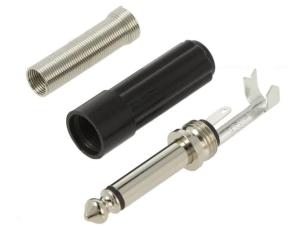 6.3mm hane 2-pin mono strain relief @ electrokit