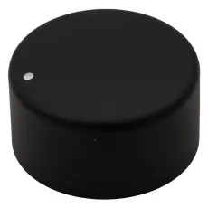 Ratt svart aluminium ø31x17mm @ electrokit
