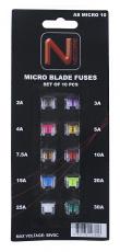 Blade fuse assortment MICRO ATM-LP 10 pcs @ electrokit