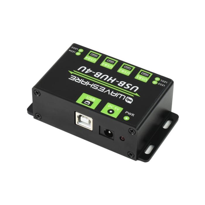 USB.20 Hub 4 portar med USB-A 480 Mbit/s - Industrial Grade @ electrokit (2 av 6)