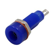 Banankontakt 4mm hona bl&aring; 10A @ electrokit