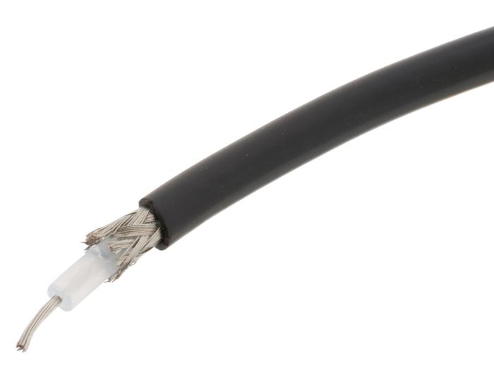 RG58 50 ohm ø5mm Cu svart /m @ electrokit (1 av 1)