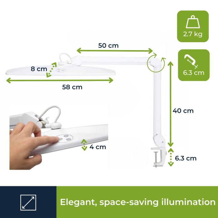 Skrivbordslampa 6500K dimmbar 2000lm @ electrokit (4 av 5)