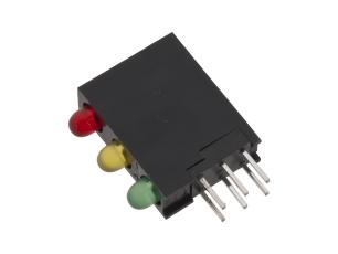 LED-indikator r&ouml;d gr&ouml;n gul PCB @ electrokit