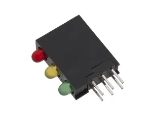 LED-indikator r&ouml;d gr&ouml;n gul PCB @ electrokit