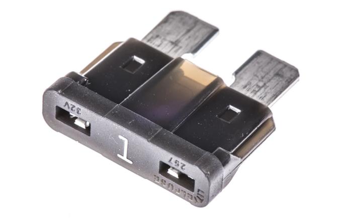 Flatsäkring 1A 32VDC - MIDI ATO ATC svart @ electrokit (1 av 1)