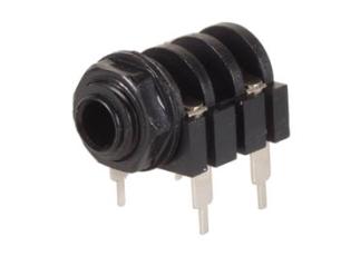 6.3mm female 2-pin mono chassis PCB switch @ electrokit