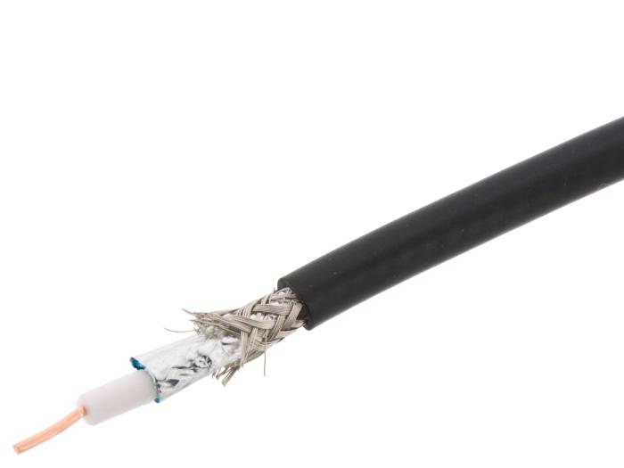 COAX-195 koaxialkabel ø5mm lågförlust /m @ electrokit (1 av 1)
