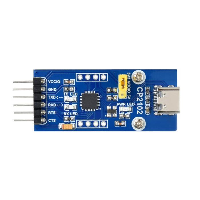USB-C to UART module (TTL) 3.3V 6-pin with flow control @ electrokit (2 of 5)