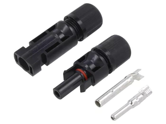 MC4 kontakter 2.5-6mm2 30A - Par för crimpning @ electrokit (1 av 1)