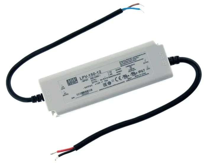 Nätaggregat 12V 10A 150W LPV-150-12 @ electrokit (1 av 1)