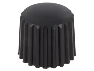 Ratt svart räfflad ø20x16mm @ electrokit