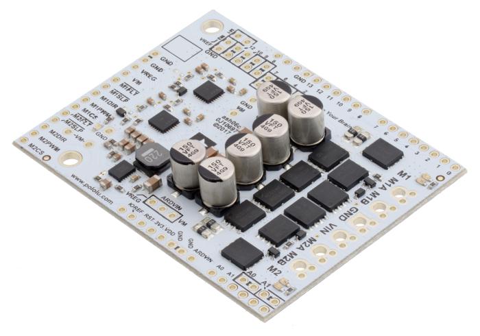 Pololu Dual G2 High-Power Motor Driver 18v22 Shield for Arduino @ electrokit (1 av 13)