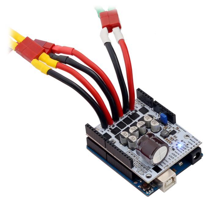 Pololu Dual G2 High-Power Motor Driver 18v22 Shield for Arduino @ electrokit (5 av 13)