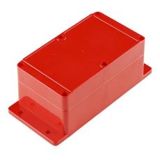 Apparatlåda 74x158x90mm IP65 med fläns röd @ electrokit