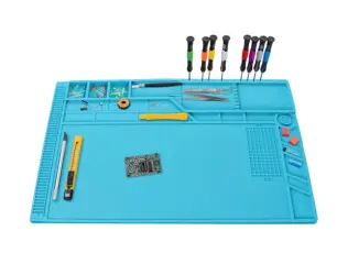 Silicone soldering mat heat-safe 55x35cm @ electrokit