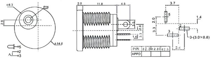 DC jack 2.1x5.5x9.5mm chassis switch @ electrokit (3 of 3)