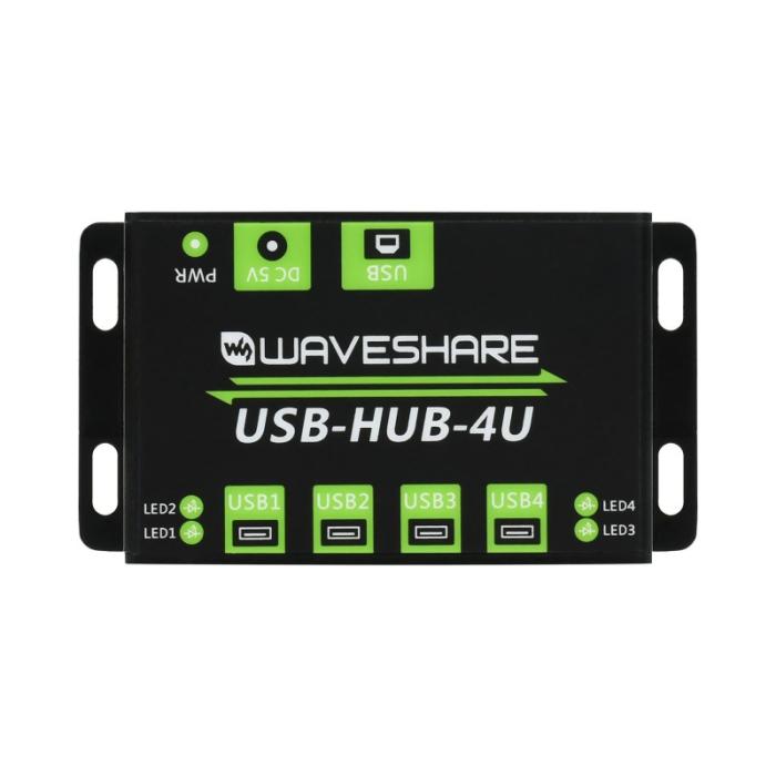USB.20 Hub 4 portar med USB-A 480 Mbit/s - Industrial Grade @ electrokit (3 av 6)
