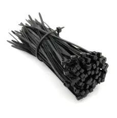 Buntband 70 x 1.6mm polyamid max &oslash;11mm svart 100-pack @ electrokit